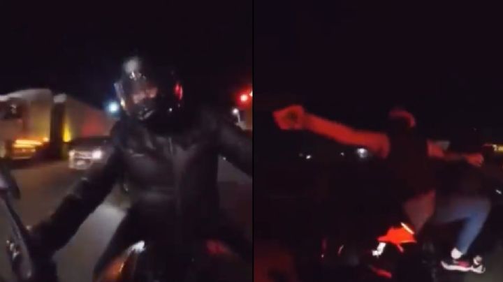 VIDEO Asaltantes disparan a motociclista pero logra escapar en Cuautitlán