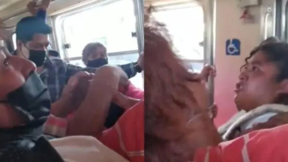 VIDEO Registran otra pelea entre mujeres en el Tren Ligero en Tlalpan. Foto: Especial