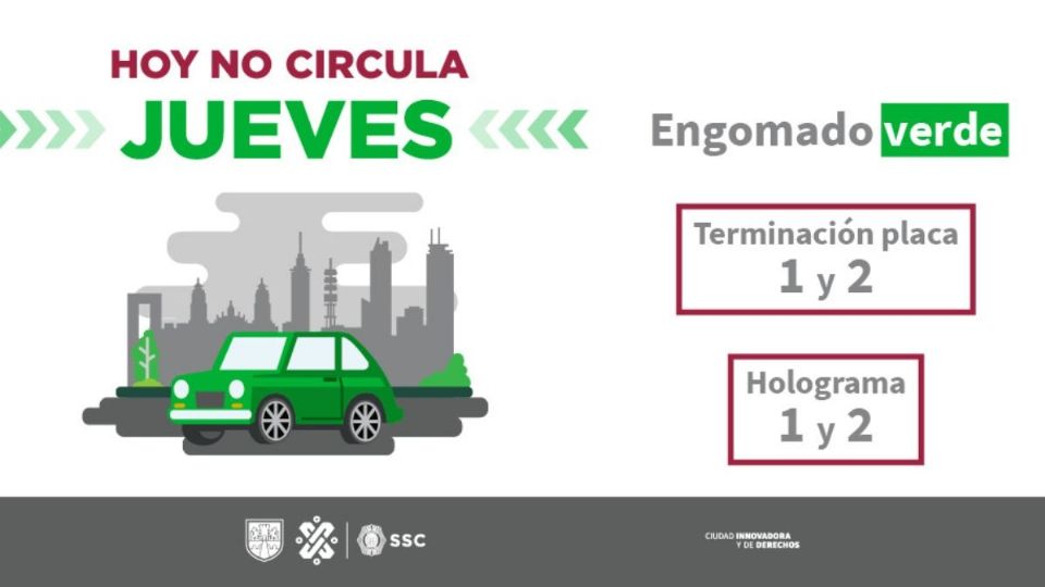 Si estas placas y engomados verdes salen, los encontrará la Grúa