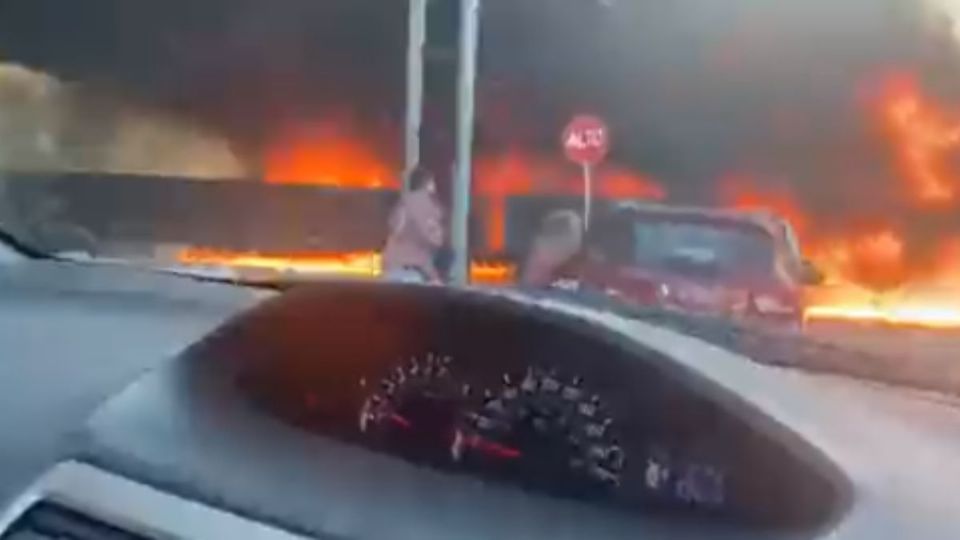 Comenzaron a grabar el incendio de la explosión