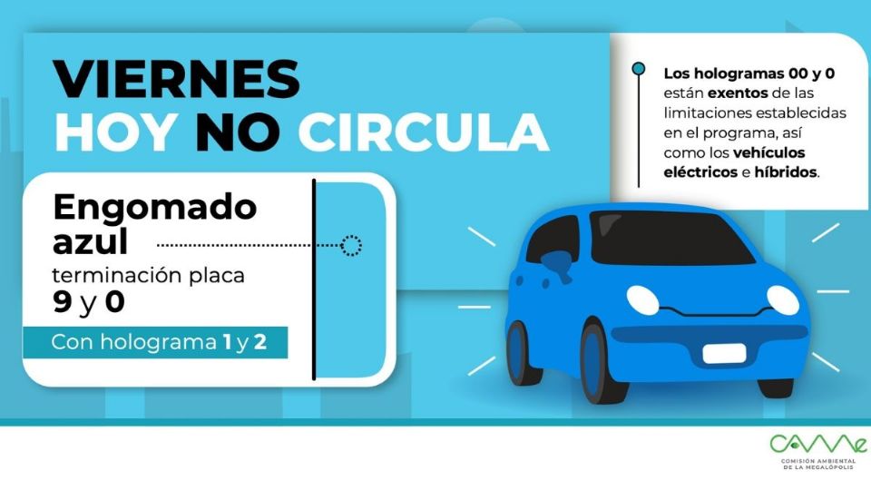 Este Hoy No Circula de este viernes cuenta con estos hologramas