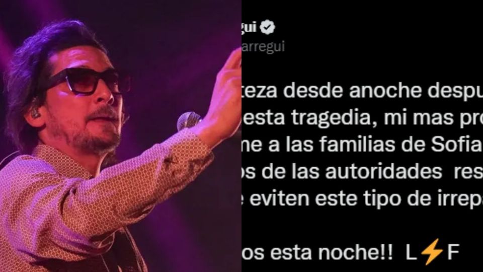 Un triste León Larregui dedicó su concierto a las mujeres que murieron de camino a verlo