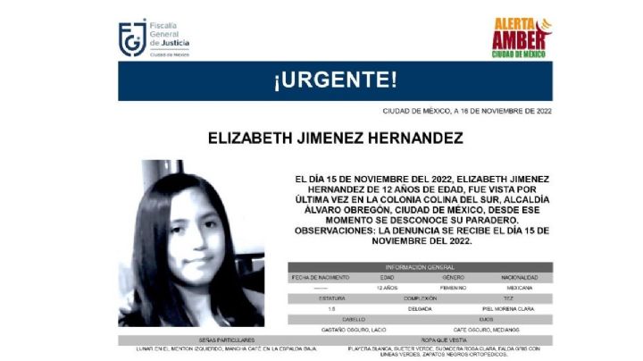 Autoridades se disculpan con padres de Elízabeth Jiménez por decir que su desaparición fue voluntaria