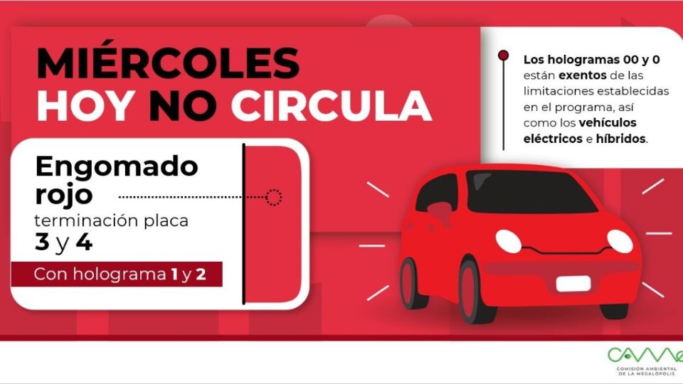 Mira estos engomados que NO pueden circular este miércoles 21 de diciembre