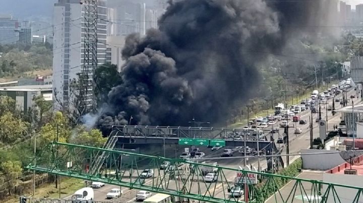 FOTOS Registran mega incendio sobre la carretera México-Toluca