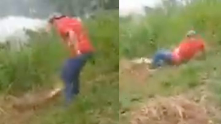 VIDEO ¡Por estar de llevado! Hombre es mordido por cocodrilo en Tabasco