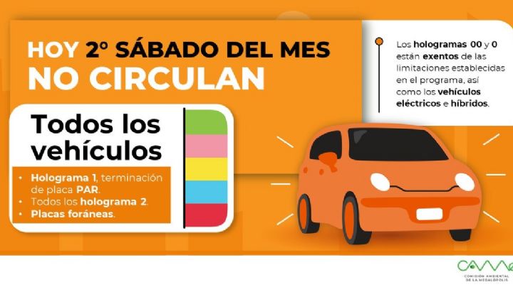 HOY NO CIRCULA: estos autos descansan este sábado 11 de junio