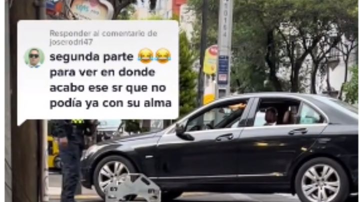 VIDEO Con todo y 'araña', hombre ebrio mueve su auto en CDMX