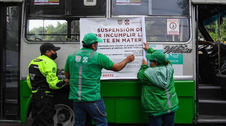 Suspenden 78 camiones en primer día de verificación del Transporte Público