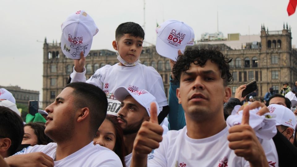 FOTOS México rompe Récord Guinness en Clase Masiva de Box en el Zócalo. Foto: Alicia Hernández