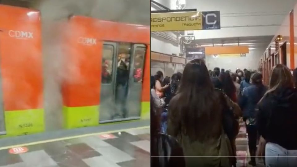 VIDEO Humo en Metro Tacuba provoca terror y caos por corto circuito. Foto: @metro_viral (Tik Tok)