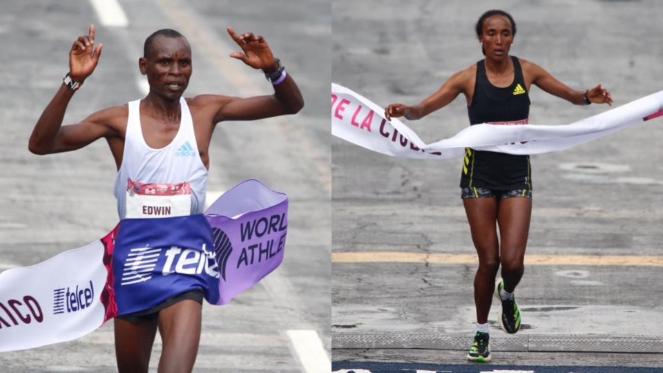 Cuánto tiempo hicieron los GANADORES del Maratón CDMX 2022. Foto: Claudia Sheinbaum