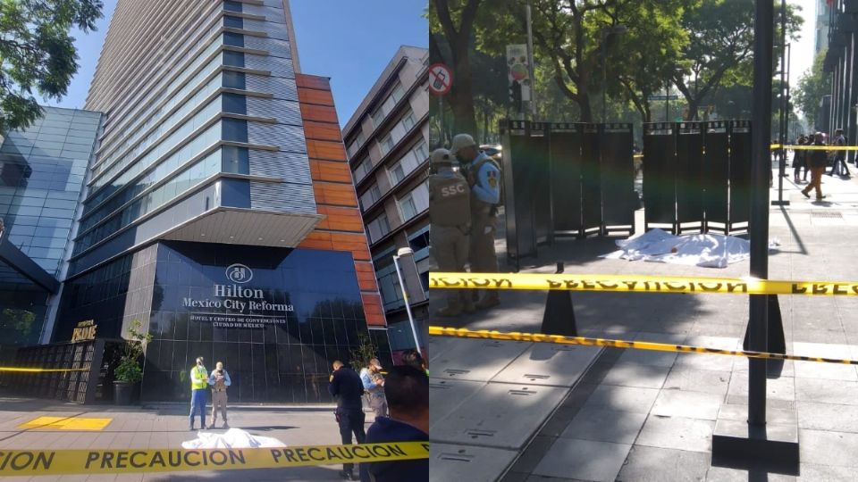 SUICIDO Hombre se avienta del Hotel Hilton en la Alameda Central. Foto: Enlace 24/7