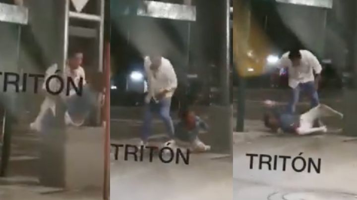 VIDEO Hombre golpea fuertemente a una mujer en Santa María La Ribera