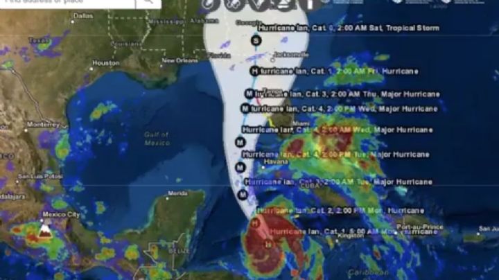 Conoce la trayectoria de Ian, huracán categoría 1