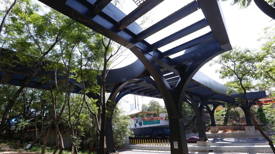 FOTOS Así va la construcción del puente de Los Pinos en Chapultepec. Foto: Gobierno CDMX