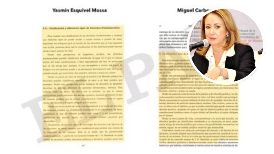 De acuerdo a investigaciones de ‘El País’ la la Ministra Yasmín Esquivel plagió 209 de las 456 páginas de su tesis de doctorado 
