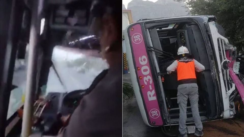 Este choque se dio por la falla de los frenos del transporte público
