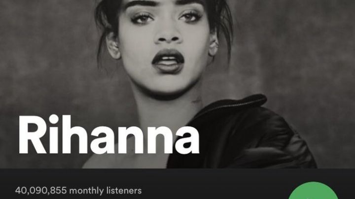 Rihanna, la primera mujer en romper importante RÉCORD en Spotify