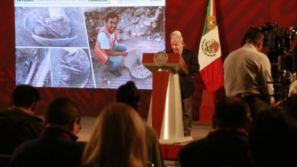 «Importante hallazgo» de una ofrenda funeraria fue encontrado por el INAH en la zona arqueológica del Tigre en Campeche
